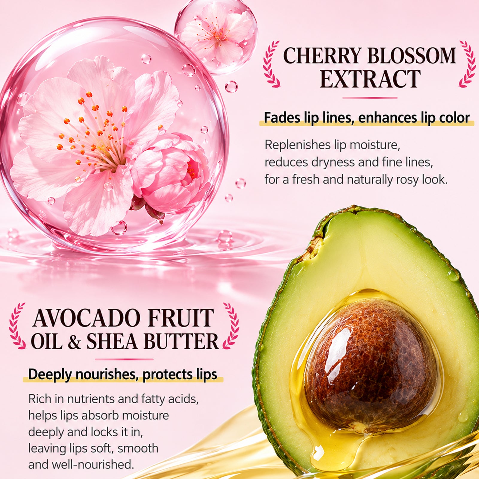 Romantic Cherry Blossom Moisturising Lip Balm - Beautyturess