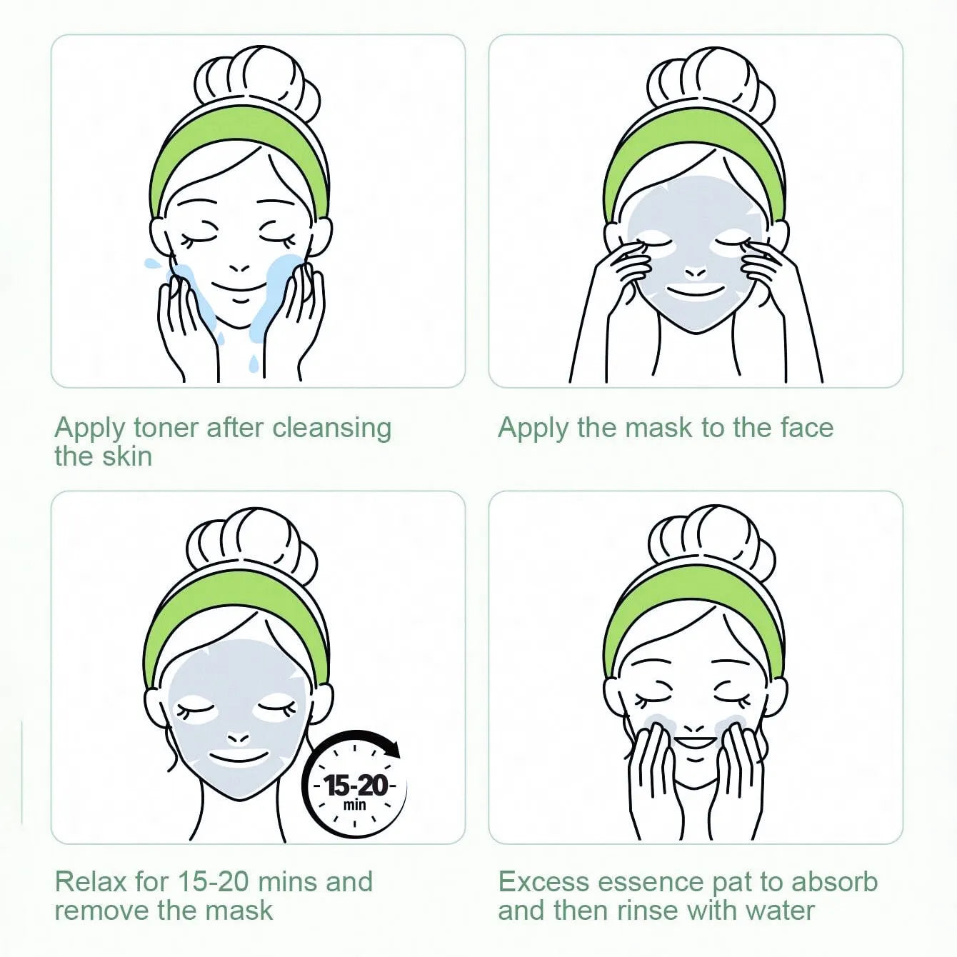 Natural Aloe Vera Hydrating Face Mask (10 Pack) - Beautyturess
