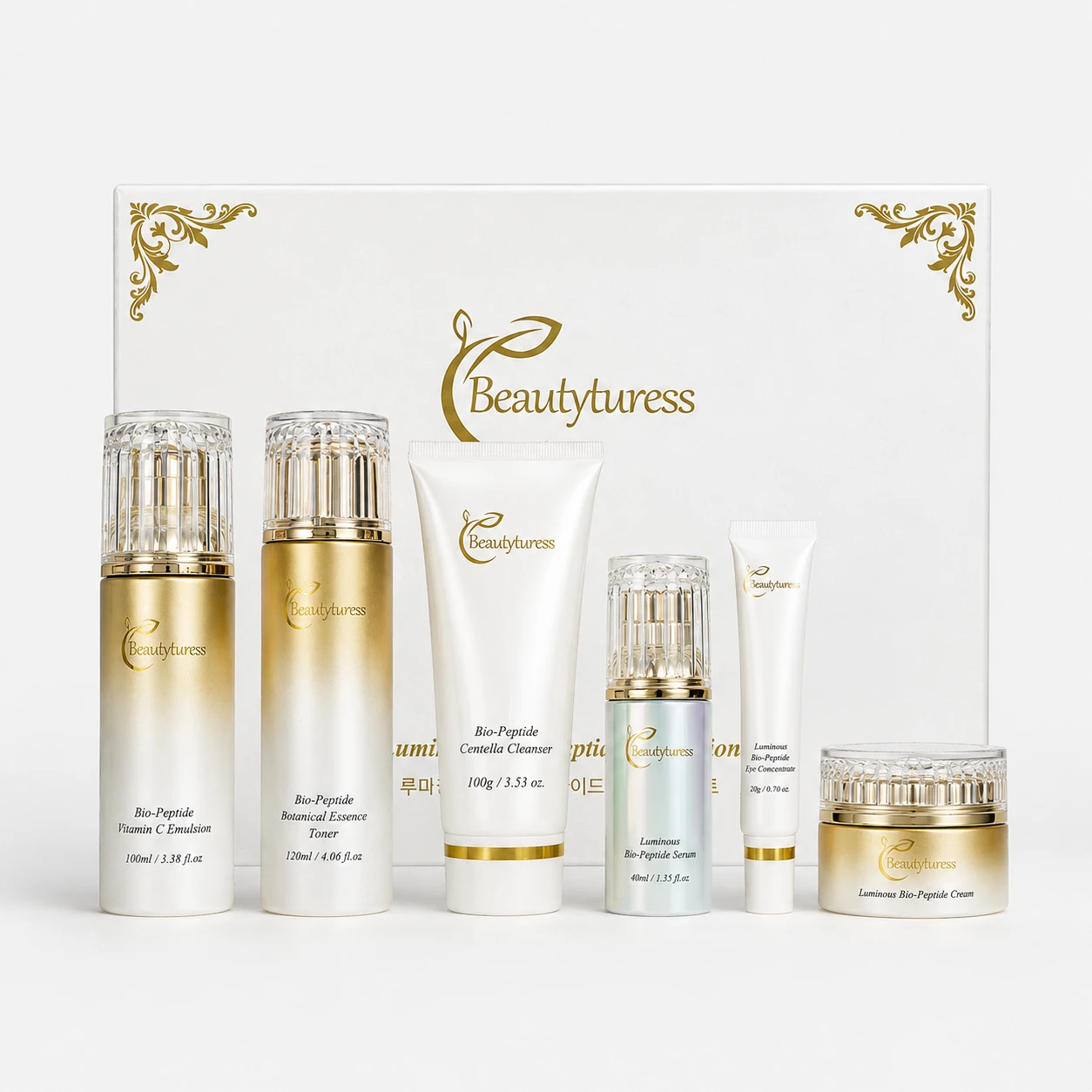 Bio-Peptide Firming & Wrinkle Correcting Skincare Set (6pcs) - Beautyturess
