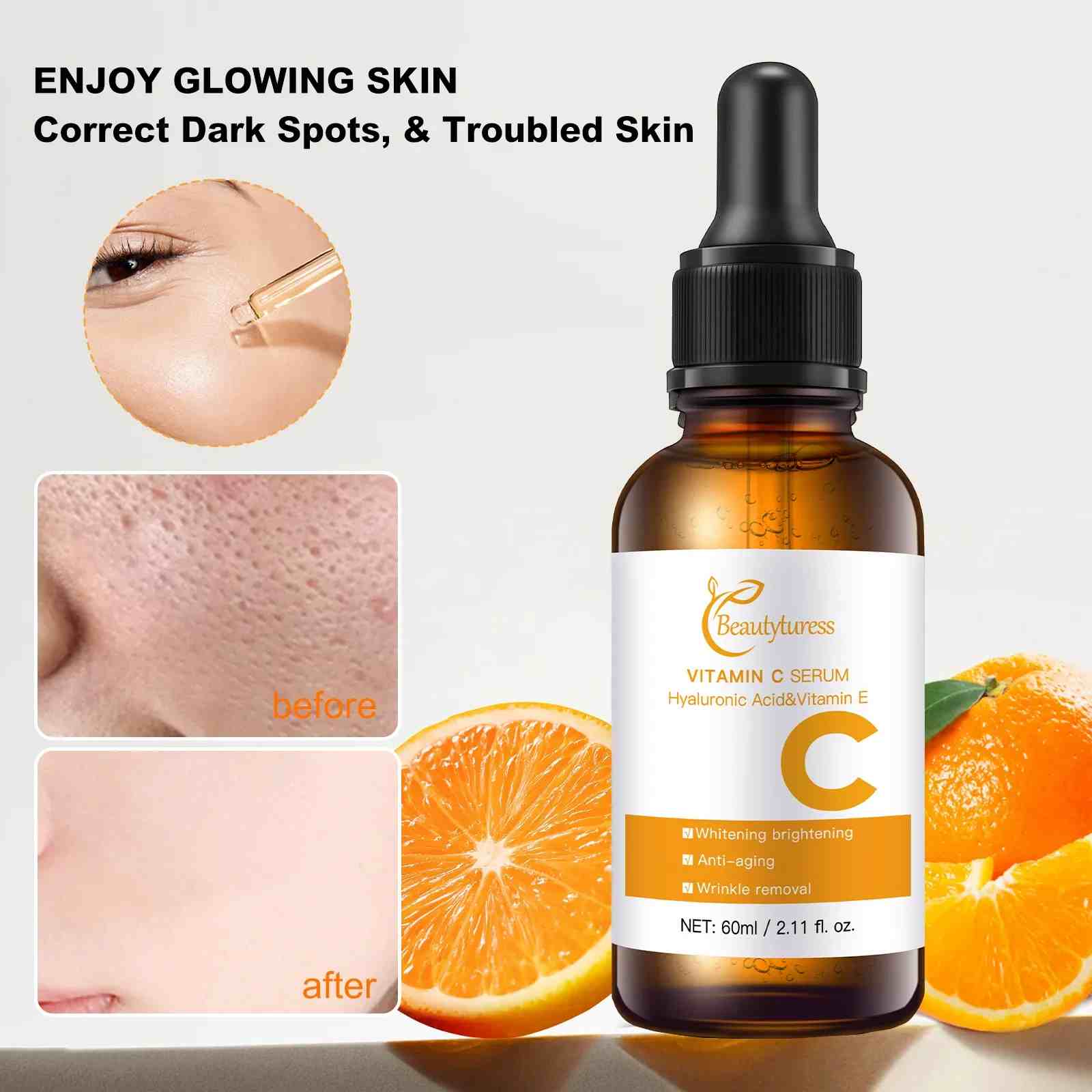 Vitamin C Brightening Anti-Aging Serum - Beautyturess