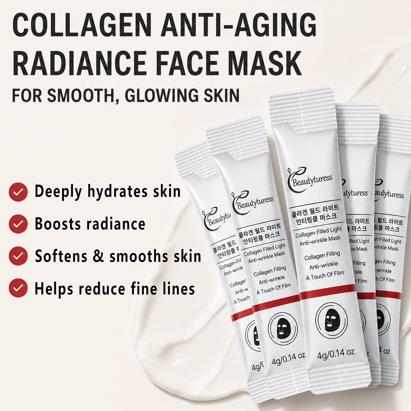 Collagen Anti-Aging Radiance Face Mask (24 Pack)