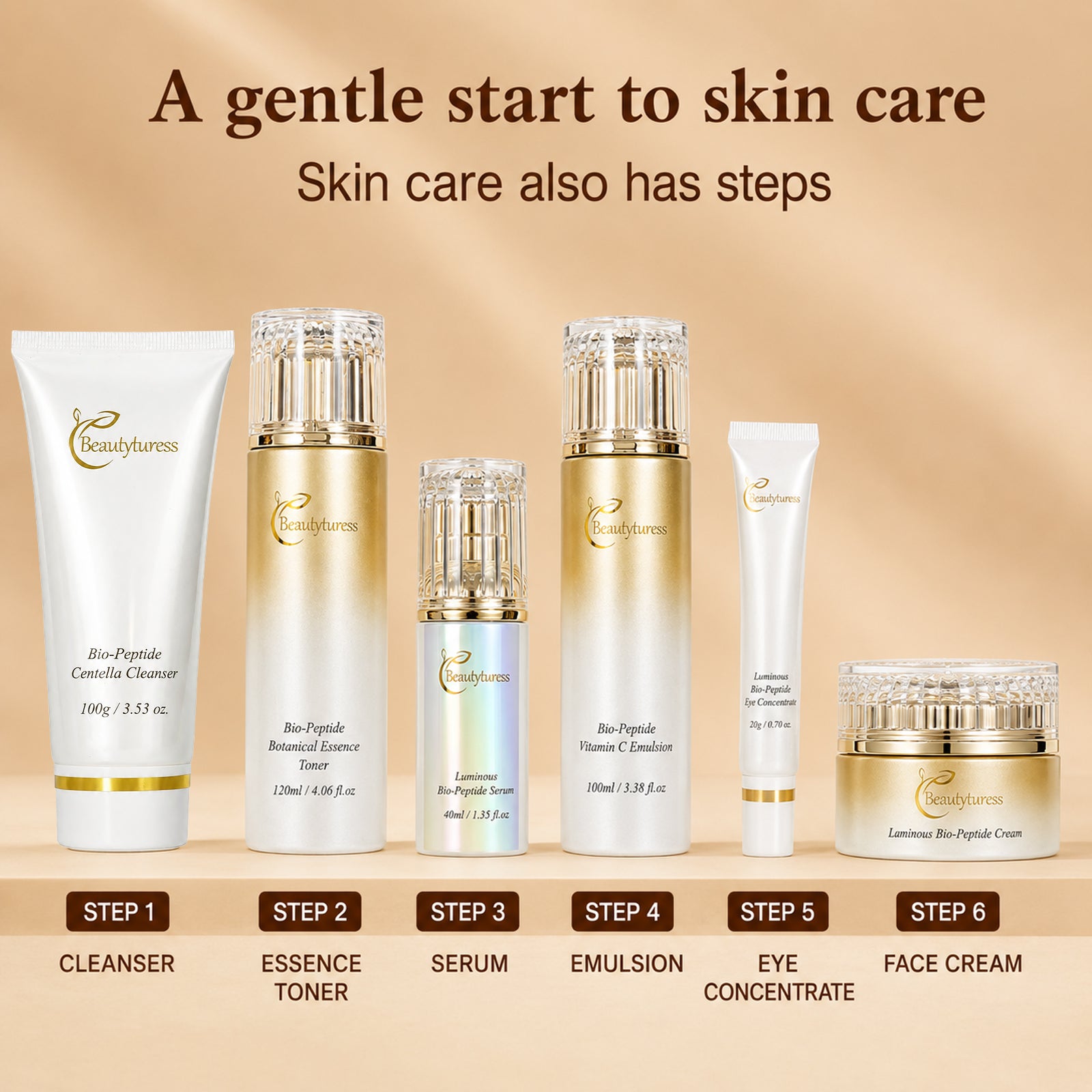 Bio-Peptide Firming & Wrinkle Correcting Skincare Set (6pcs)