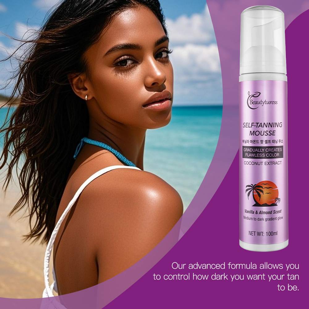 Vanilla Almon Scent Self-Tanning Mousse (100ML) - Beautyturess