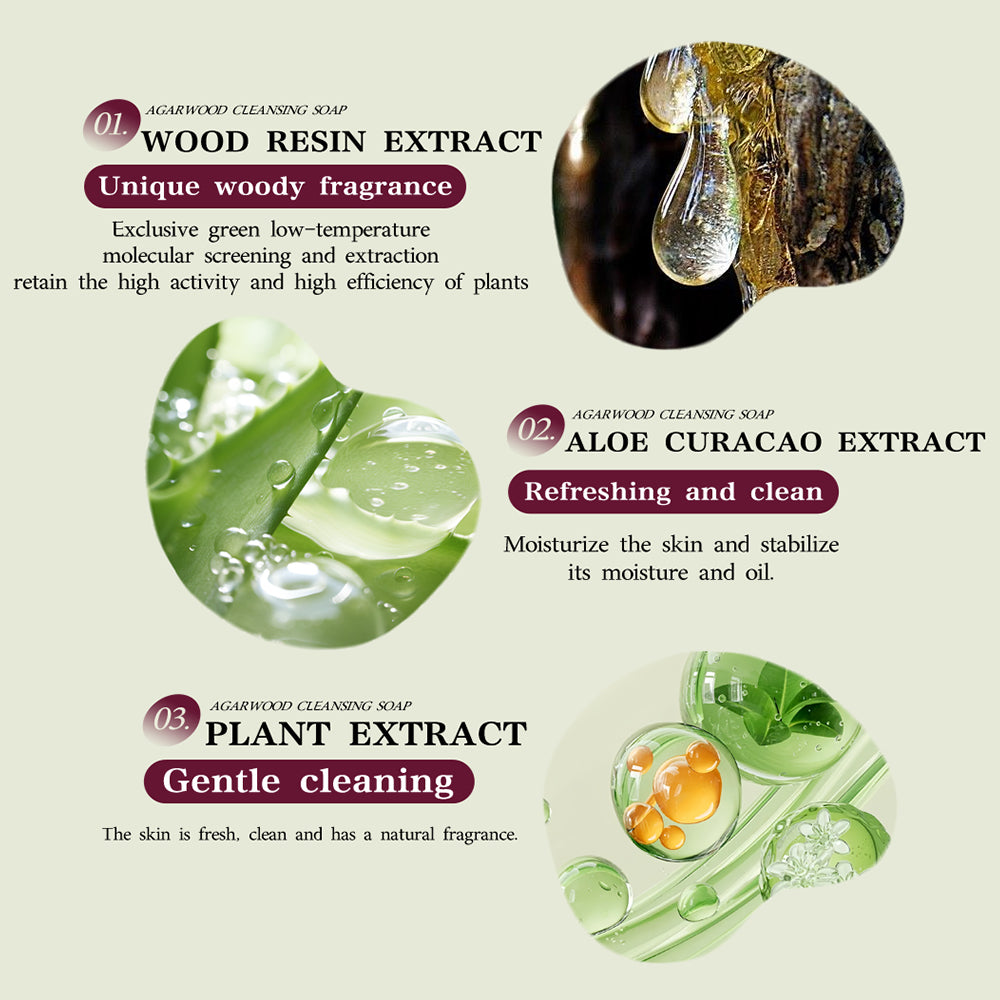 Agarwood Soothing Cleansing Soap Bar - Beautyturess