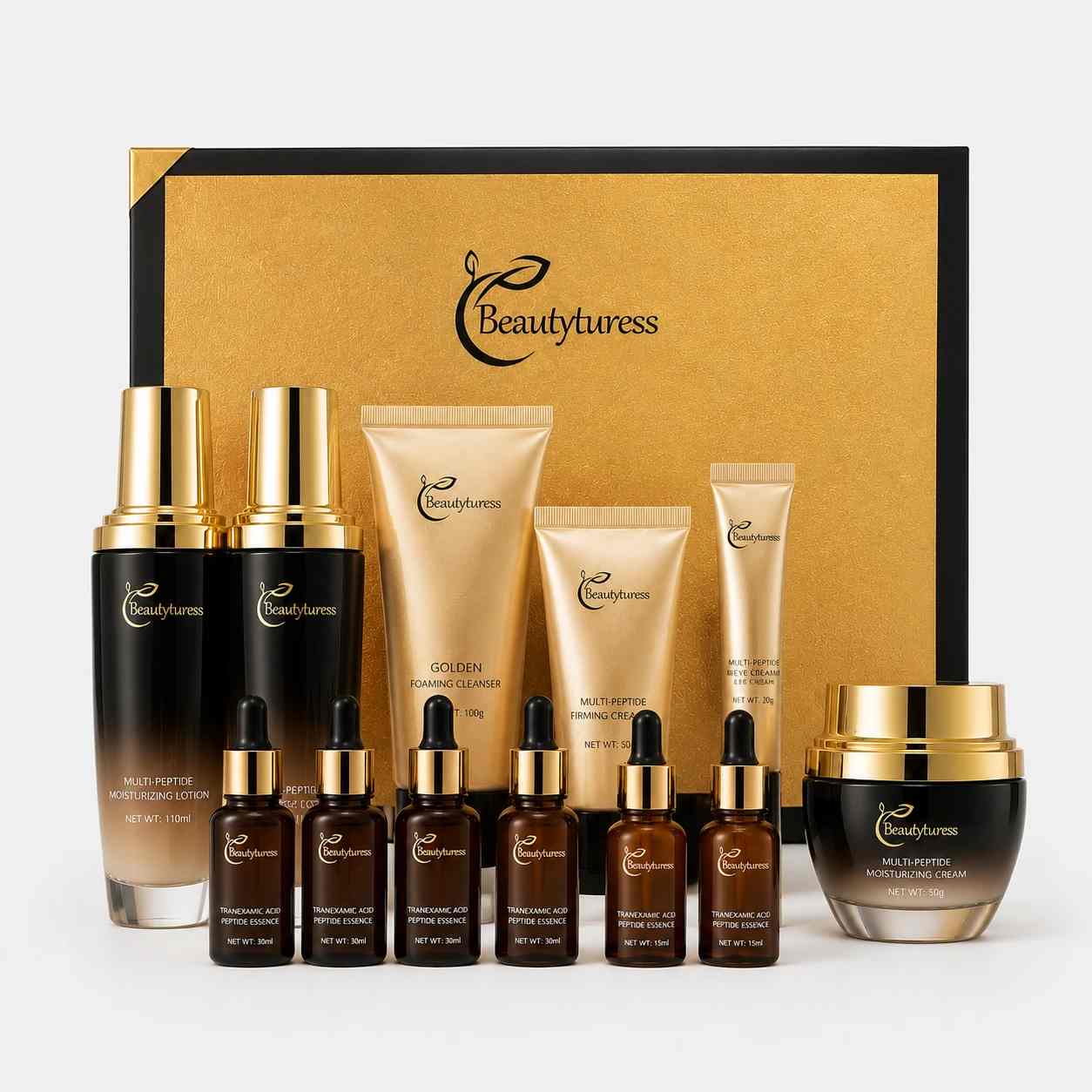 Multi Peptide Tranexamic Acid Skincare Set (12pcs) - Beautyturess