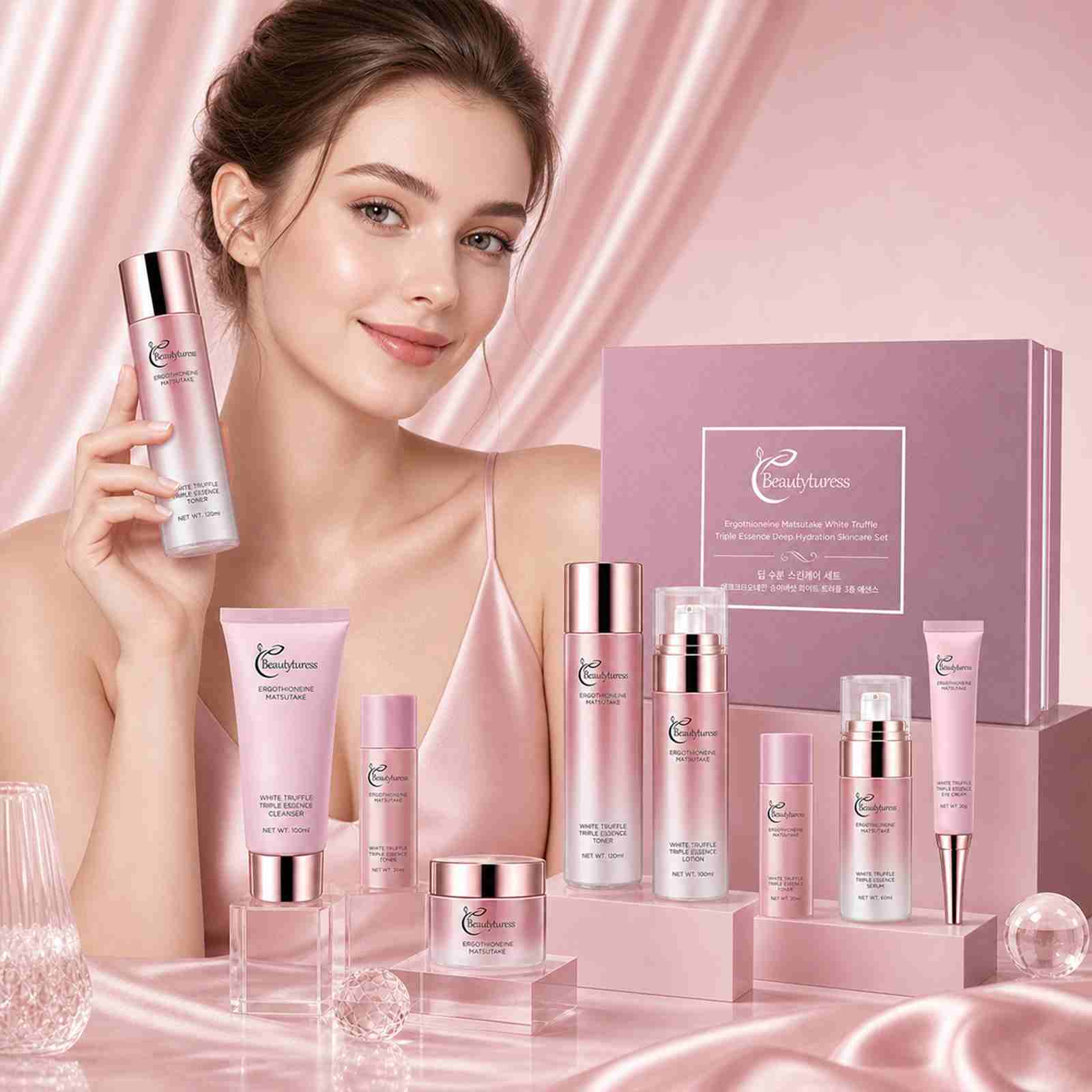 Ergothioneine Deep Hydration Set (8pcs) - Beautyturess