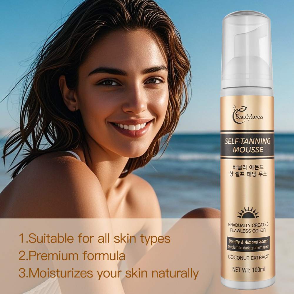 Vanilla Almon Scent Self-Tanning Mousse (100ML) - Beautyturess