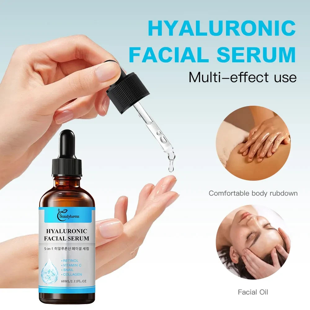 5-in-1 Hyaluronic Acid Hydrating Facial Serum - Beautyturess