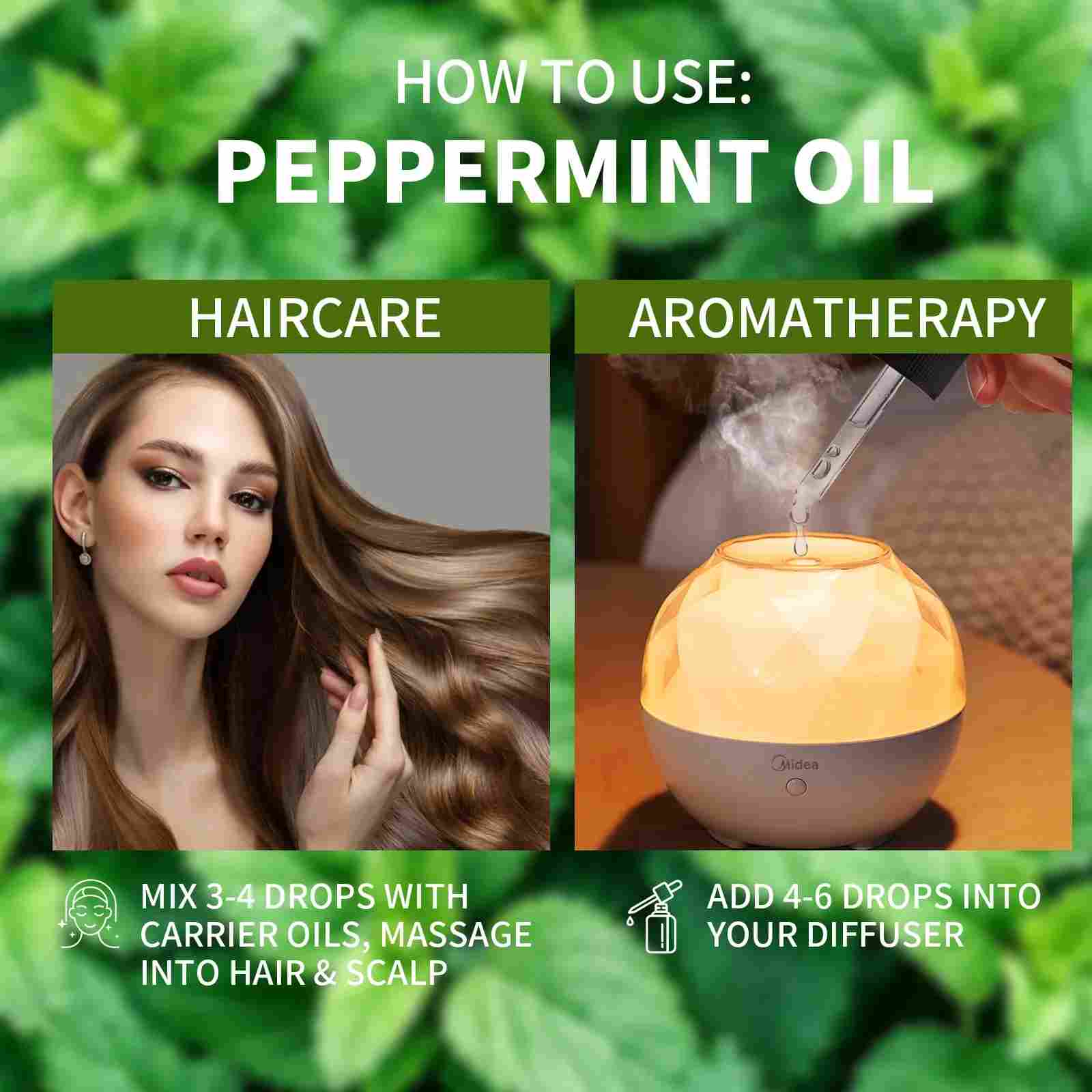 Pure Peppermint Essential Oil - Beautyturess