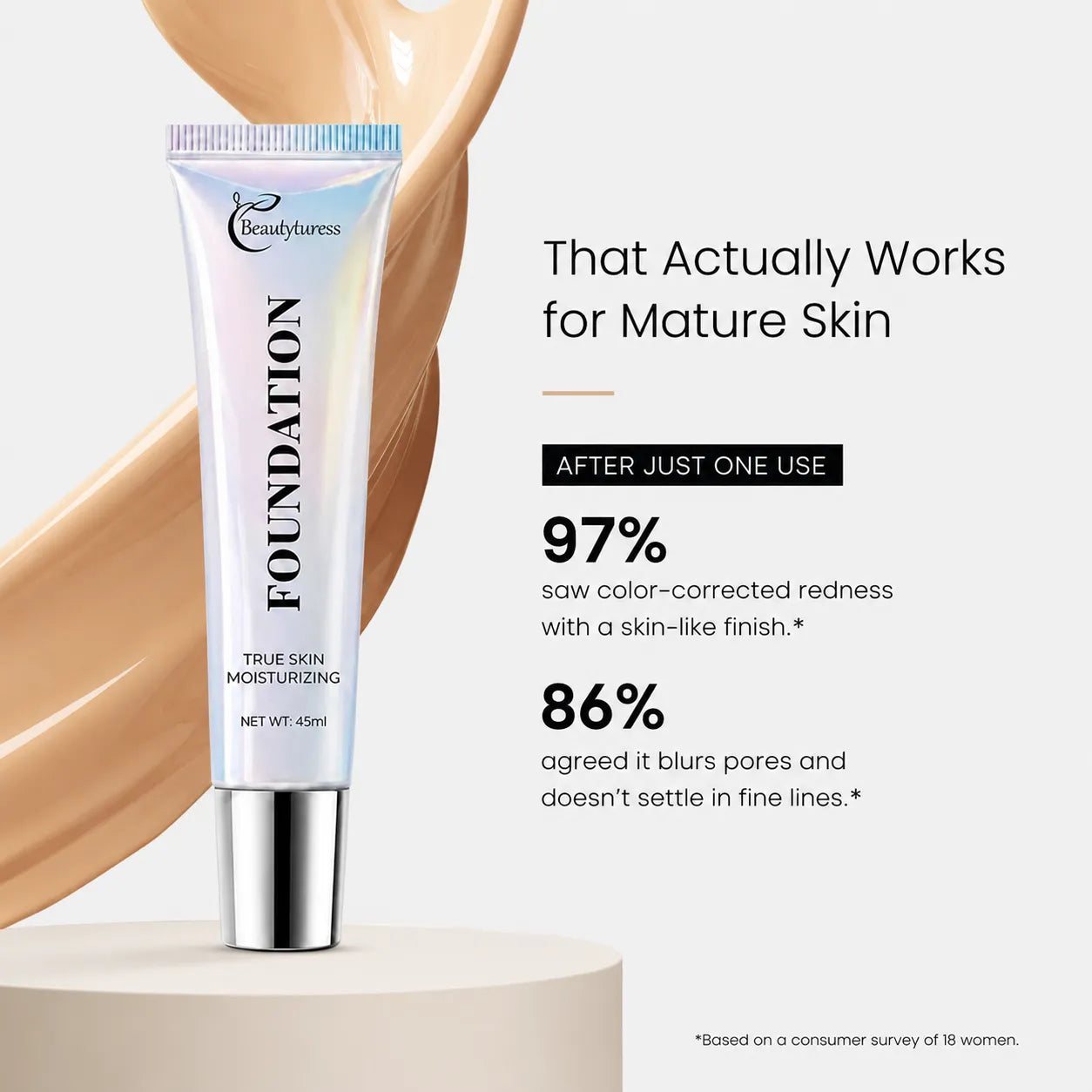 Hyaluronic Acid Hydrating Foundation - Beautyturess