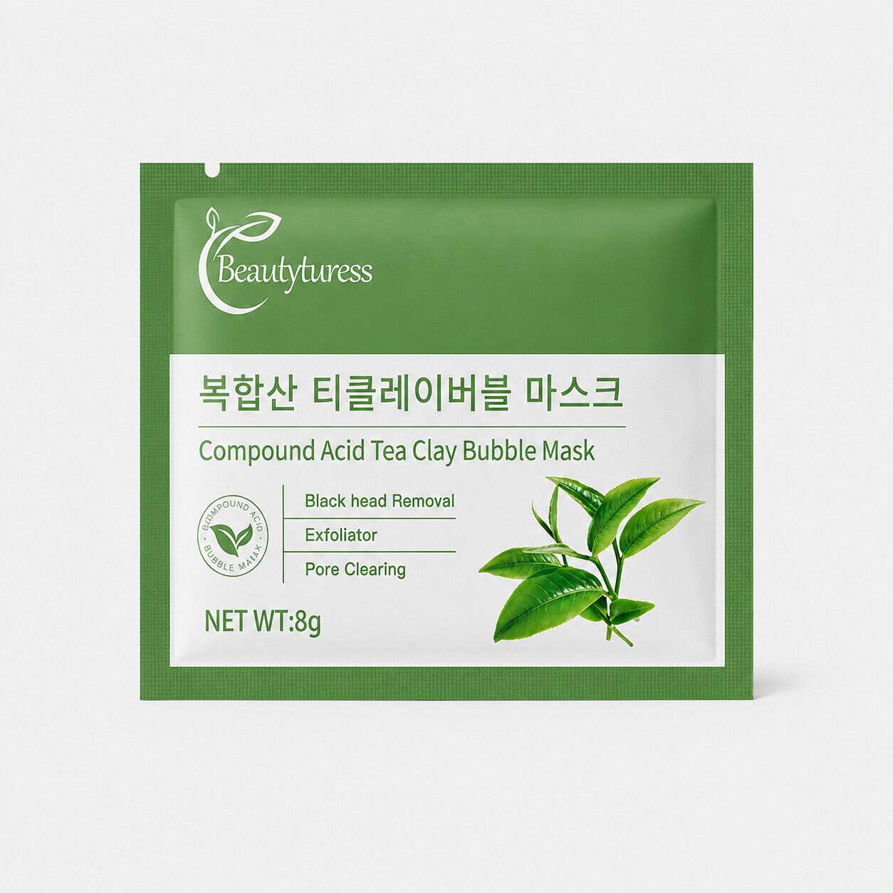 Multi-Acid Tea Clay Bubble Mask (16 Pack) - Beautyturess