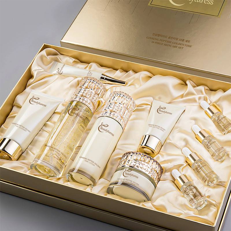 Ginseng Peptide Golden Time Hydrating Skincare Set (10pcs) - Beautyturess