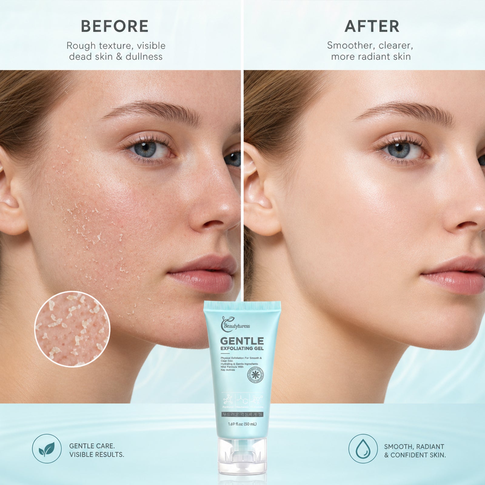 Gentle Skin Exfoliating Gel - Beautyturess