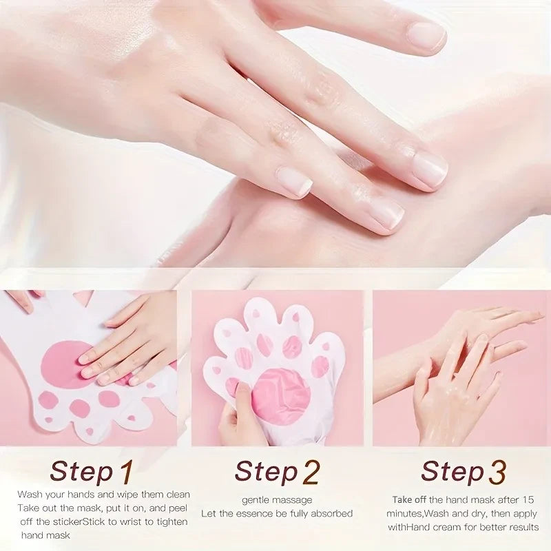 Goat Milk Niacinamide Cat's Paw Hand Mask - Beautyturess