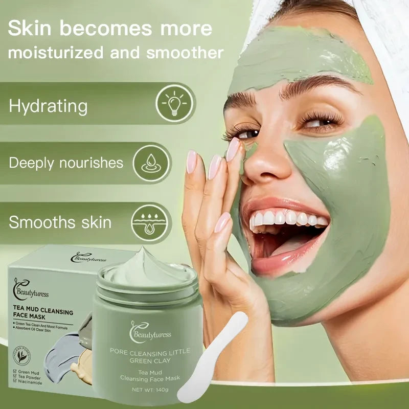 Green Tea Clay Purifying Mask - Beautyturess