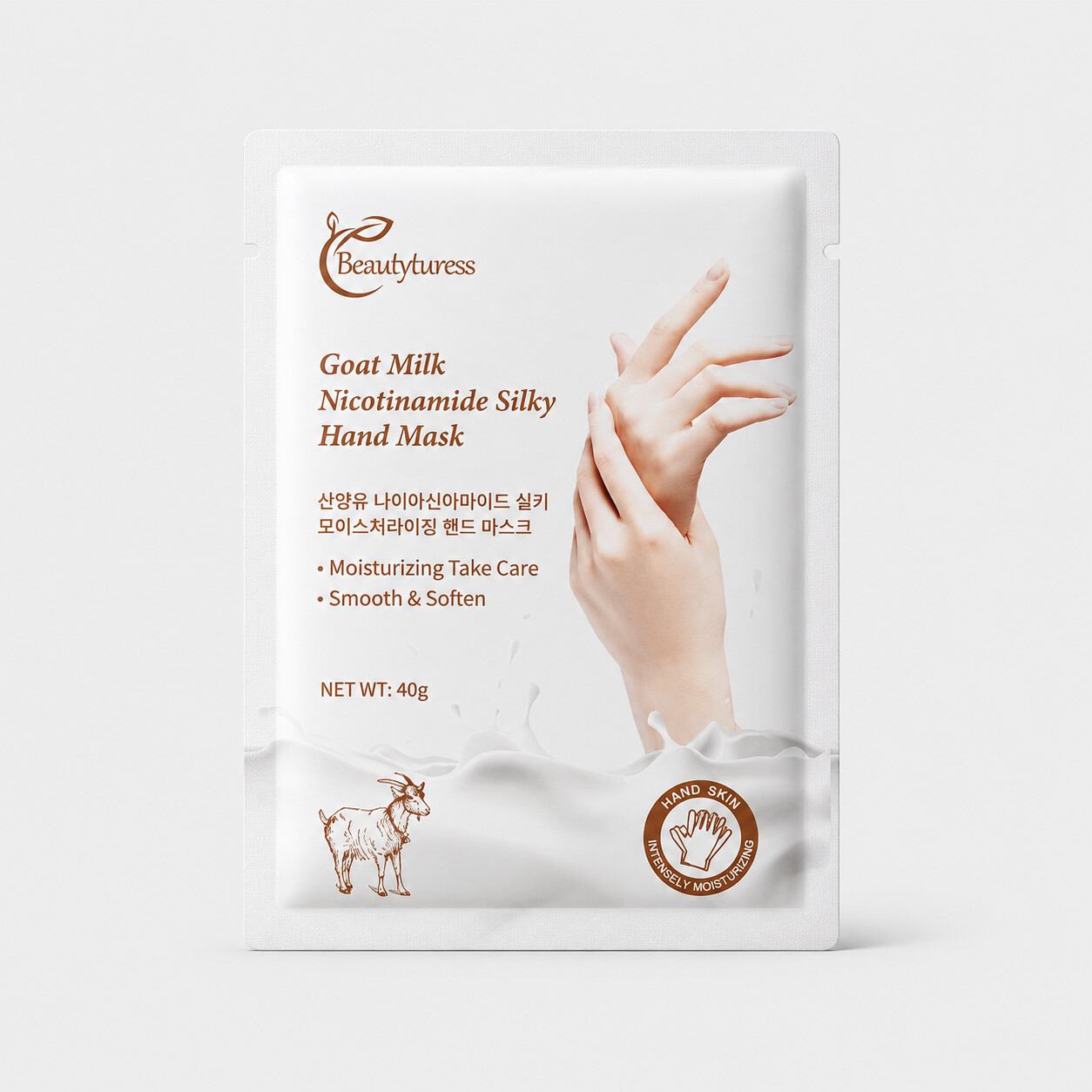 Goat Milk & Niacinamide Silky Hand Mask - Beautyturess
