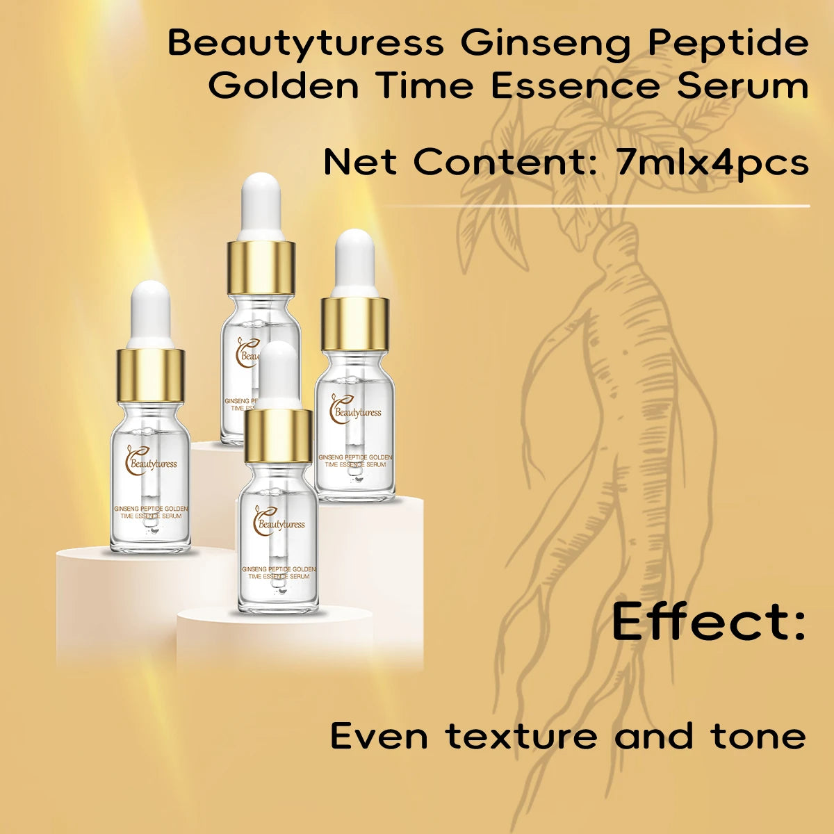 Ginseng Peptide Golden Time Hydrating Skincare Set (10pcs) - Beautyturess