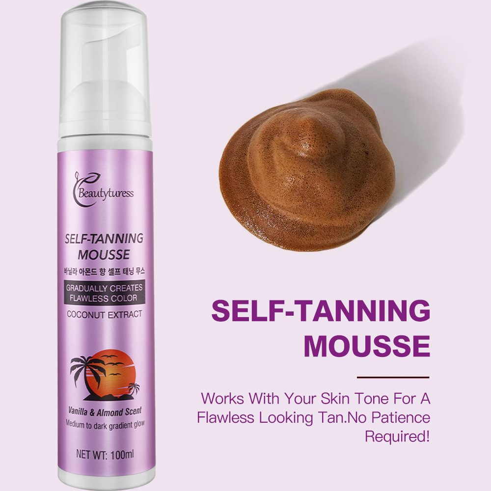 Vanilla Almon Scent Self-Tanning Mousse (100ML) - Beautyturess