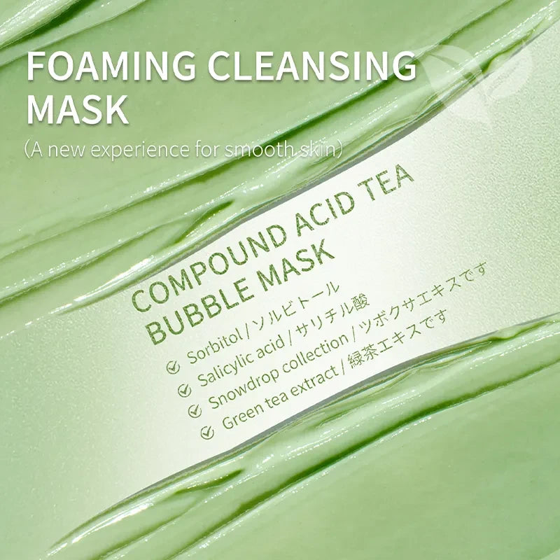 Multi-Acid Tea Clay Bubble Mask (16 Pack) - Beautyturess