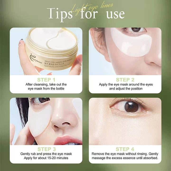 Milk Collagen Eye Patches (30 pairs) - Beautyturess