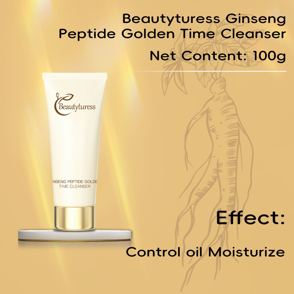 Ginseng Peptide Golden Time Hydrating Skincare Set (10pcs) - Beautyturess