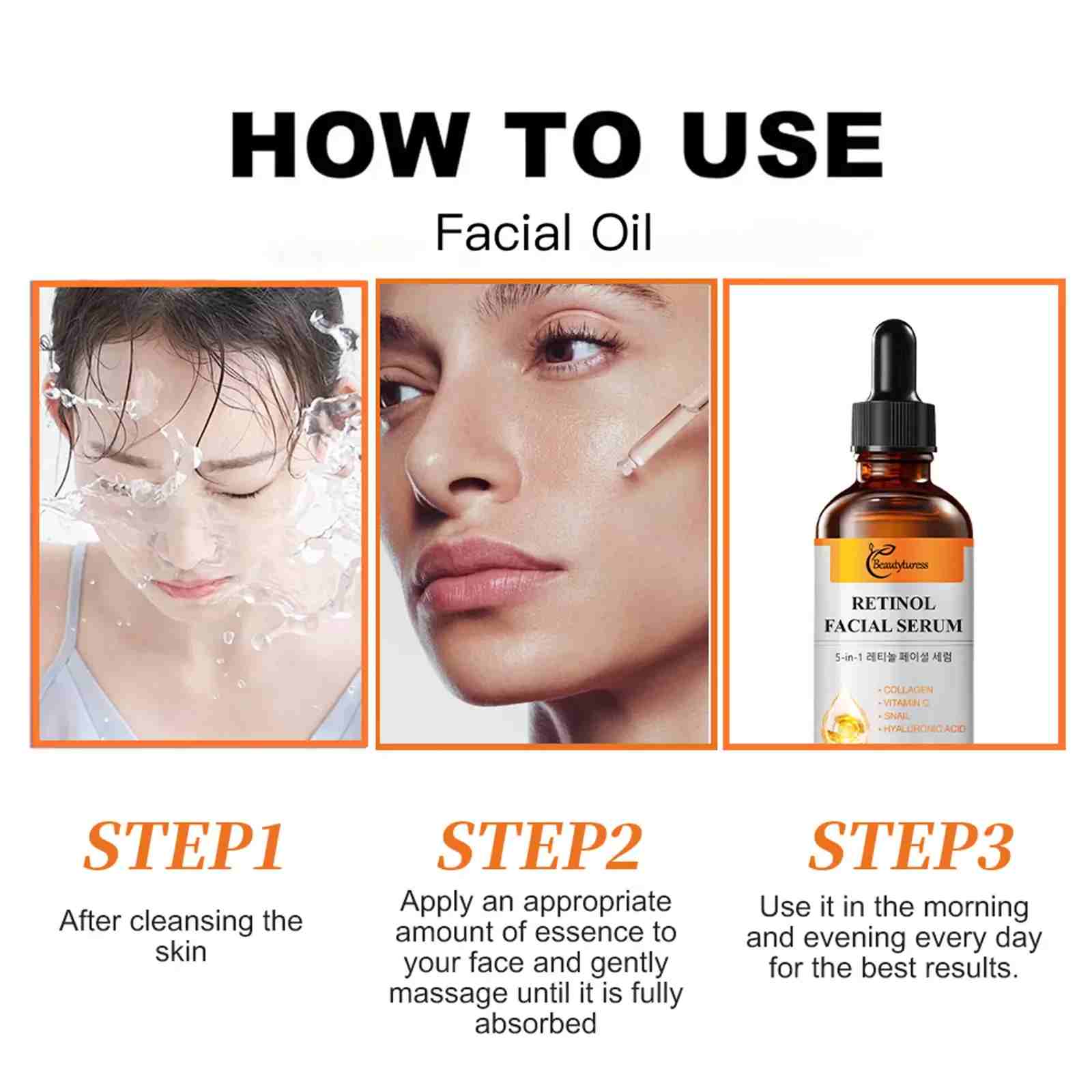 5-in-1 Vitamin C Brightening Facial Serum - Beautyturess