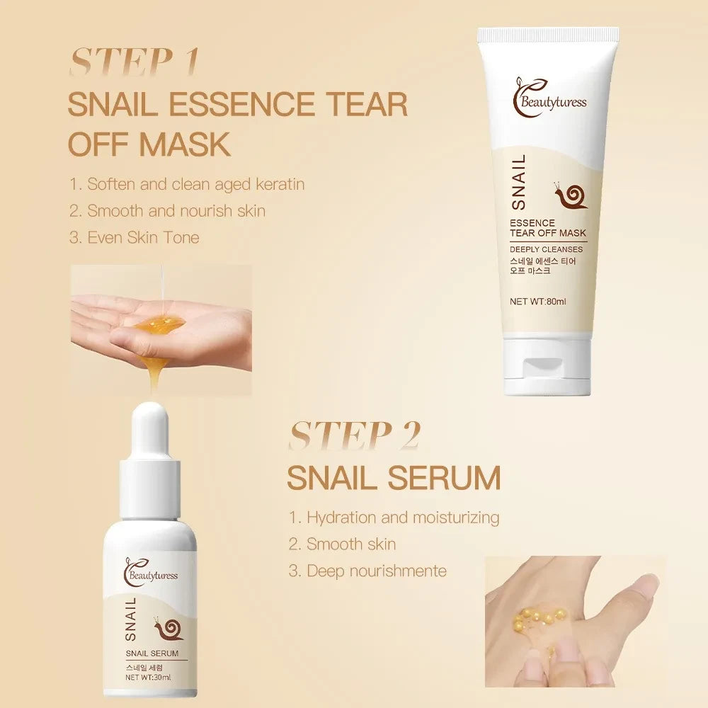 Snail Mucin Hydrating Skincare Set (5pcs) - Beautyturess