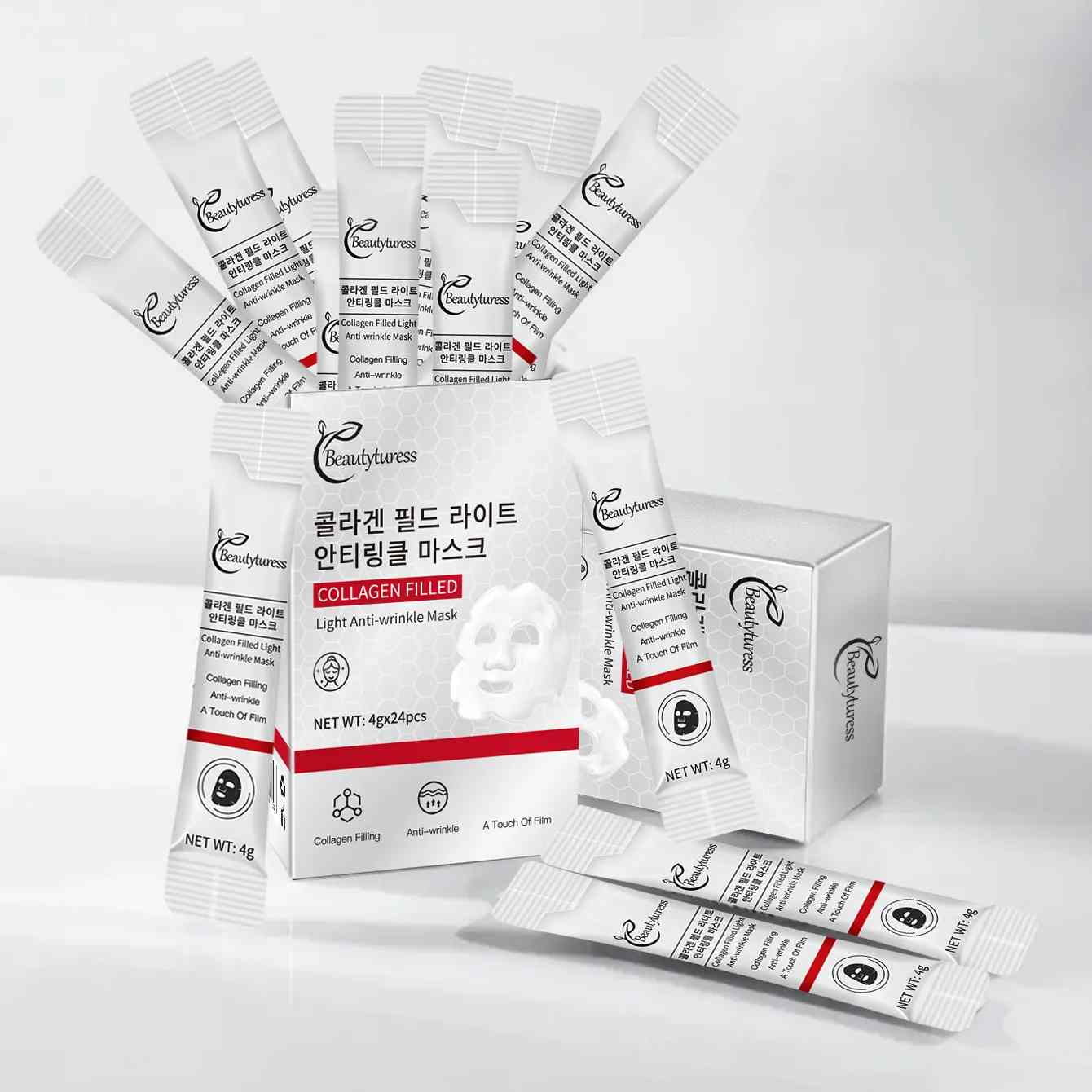Collagen Anti-Aging Radiance Face Mask (24 Pack) - Beautyturess