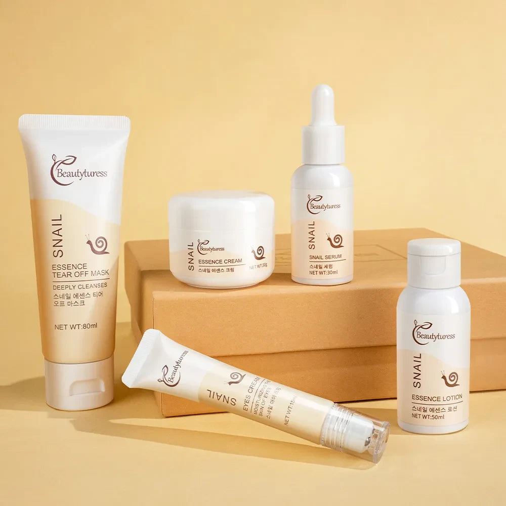 Snail Mucin Hydrating Skincare Set (5pcs) - Beautyturess