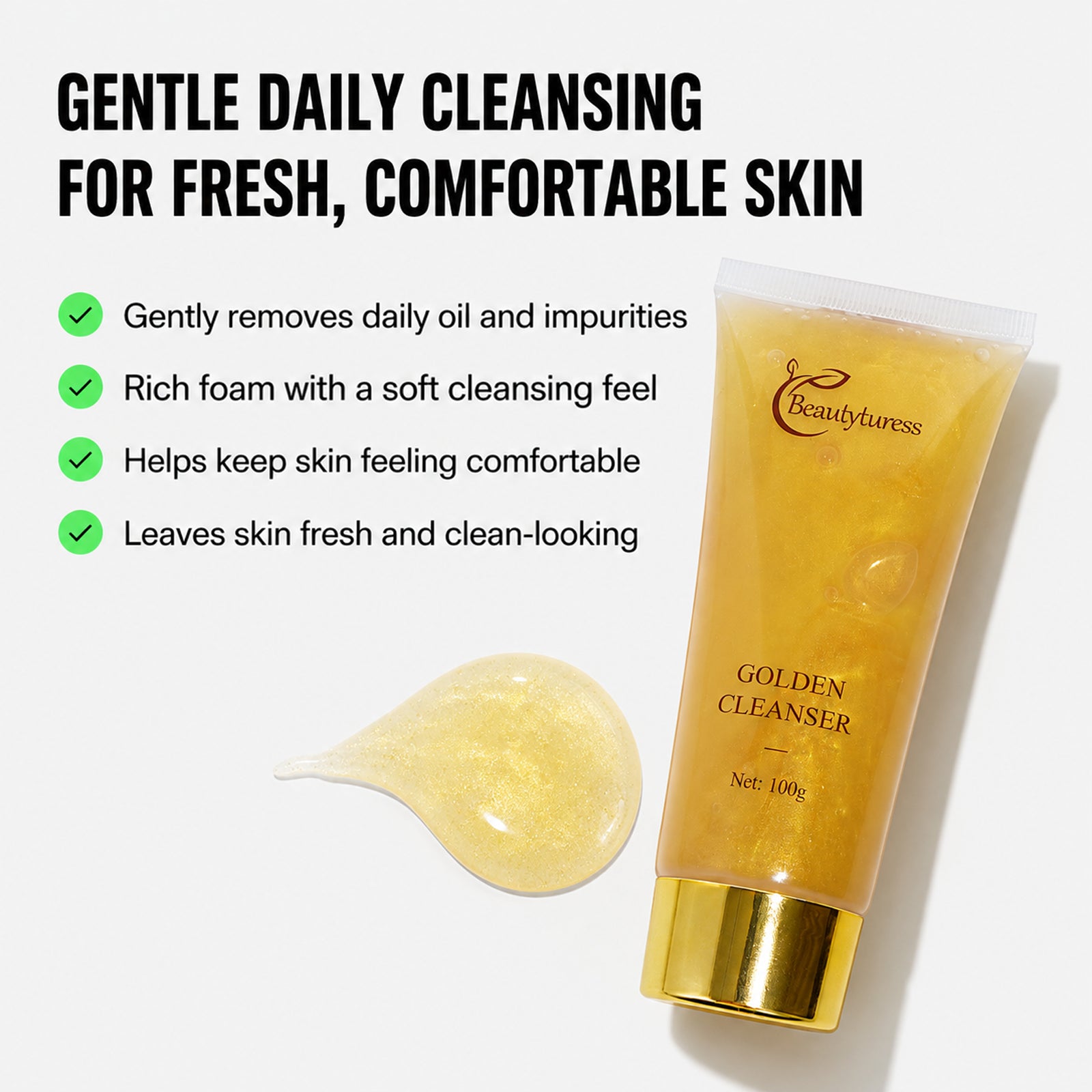 24K Golden Facial Cleanser & Gentle Foaming Cleanser
