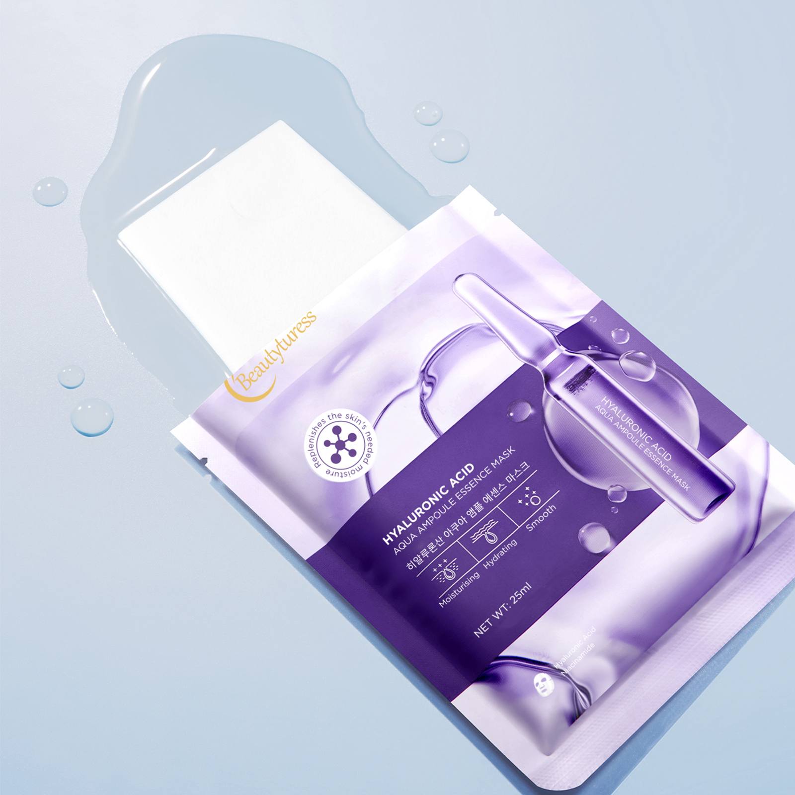 Hyaluronic Acid Hydro-Glow Ampoule Sheet Mask (10 Pack) - Beautyturess