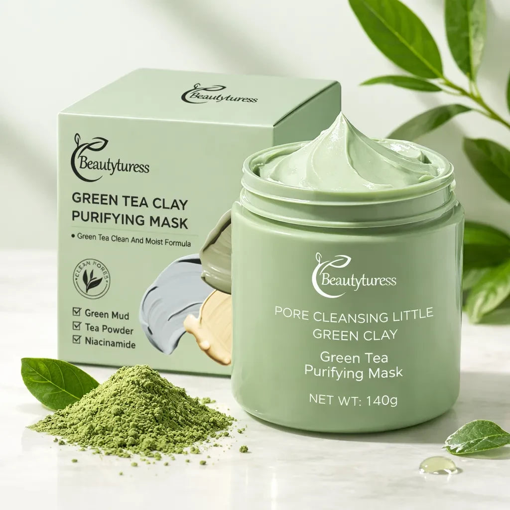 Green Tea Clay Purifying Mask - Beautyturess