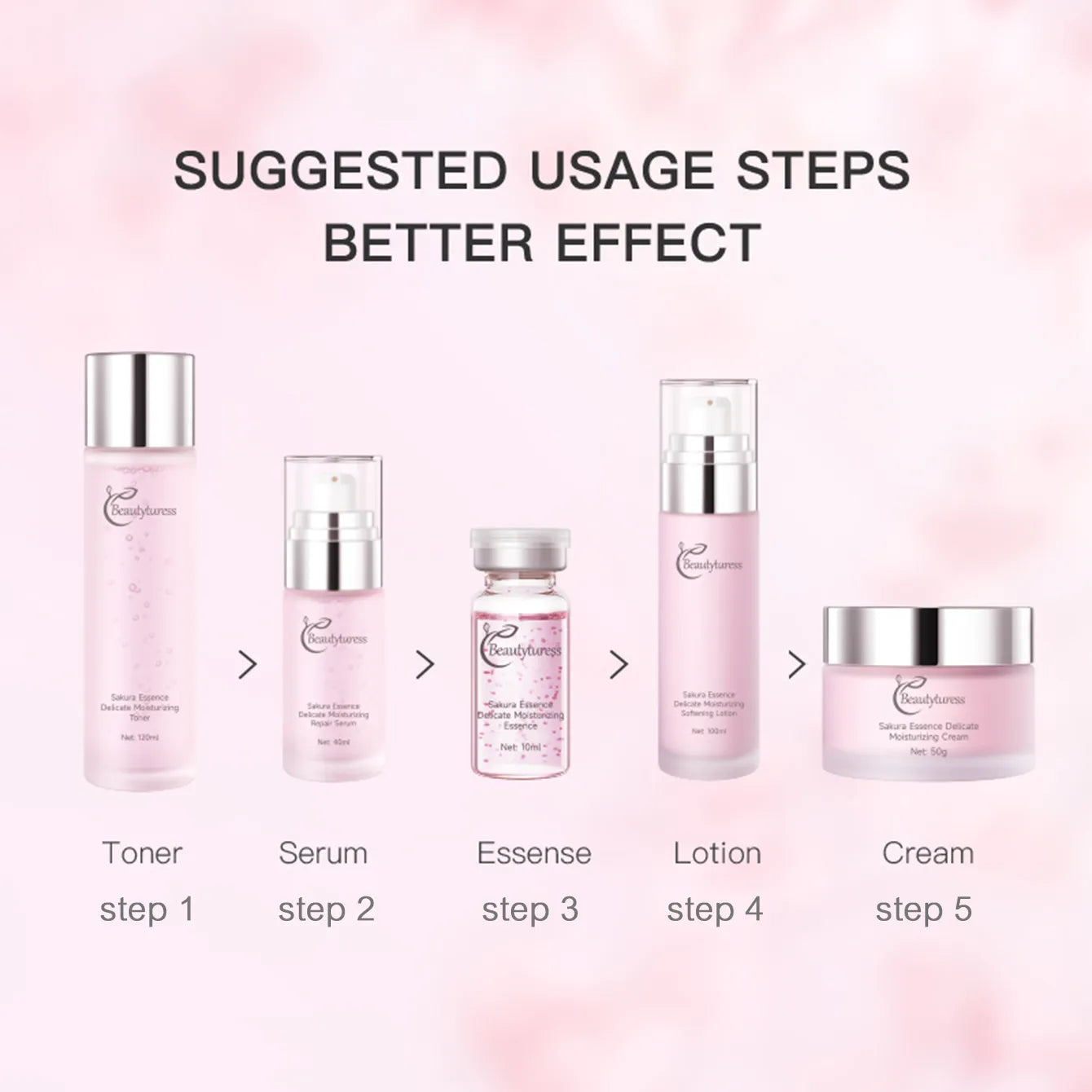 Sakura Essence Clarifying Acne Skincare Set (12pcs) - Beautyturess