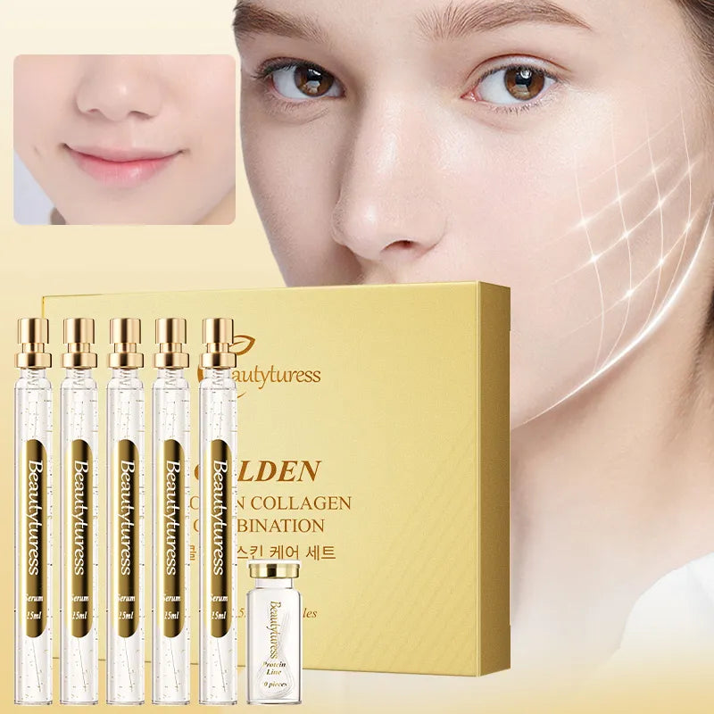 24K Gold Collagen Firming Skincare Set - Beautyturess