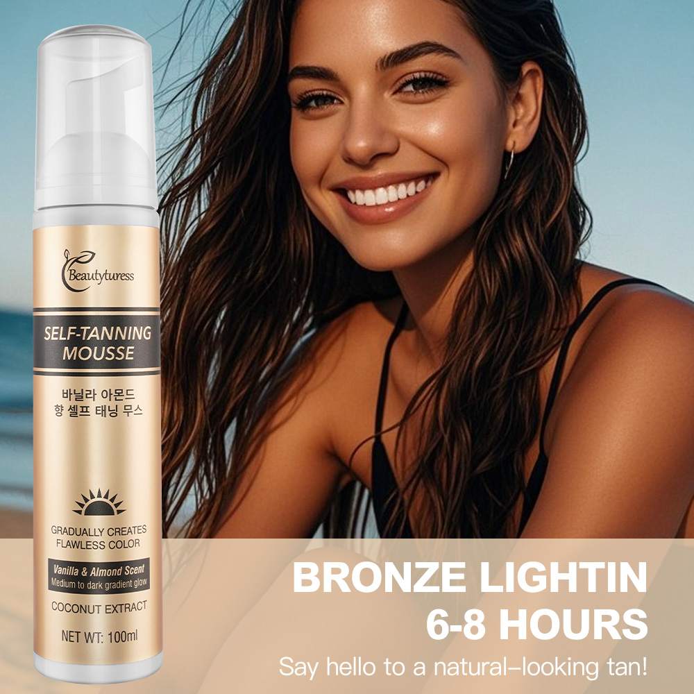 Vanilla Almon Scent Self-Tanning Mousse (100ML) - Beautyturess