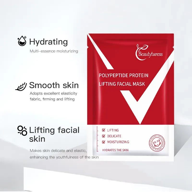 Polypeptide Protein Lifting Facial Mask (10 Pack) - Beautyturess