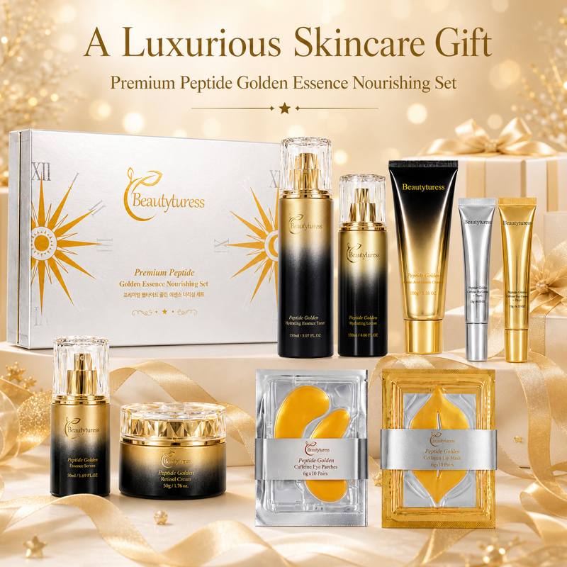 Peptide Hydrating & Smoothing Skincare Set - Beautyturess