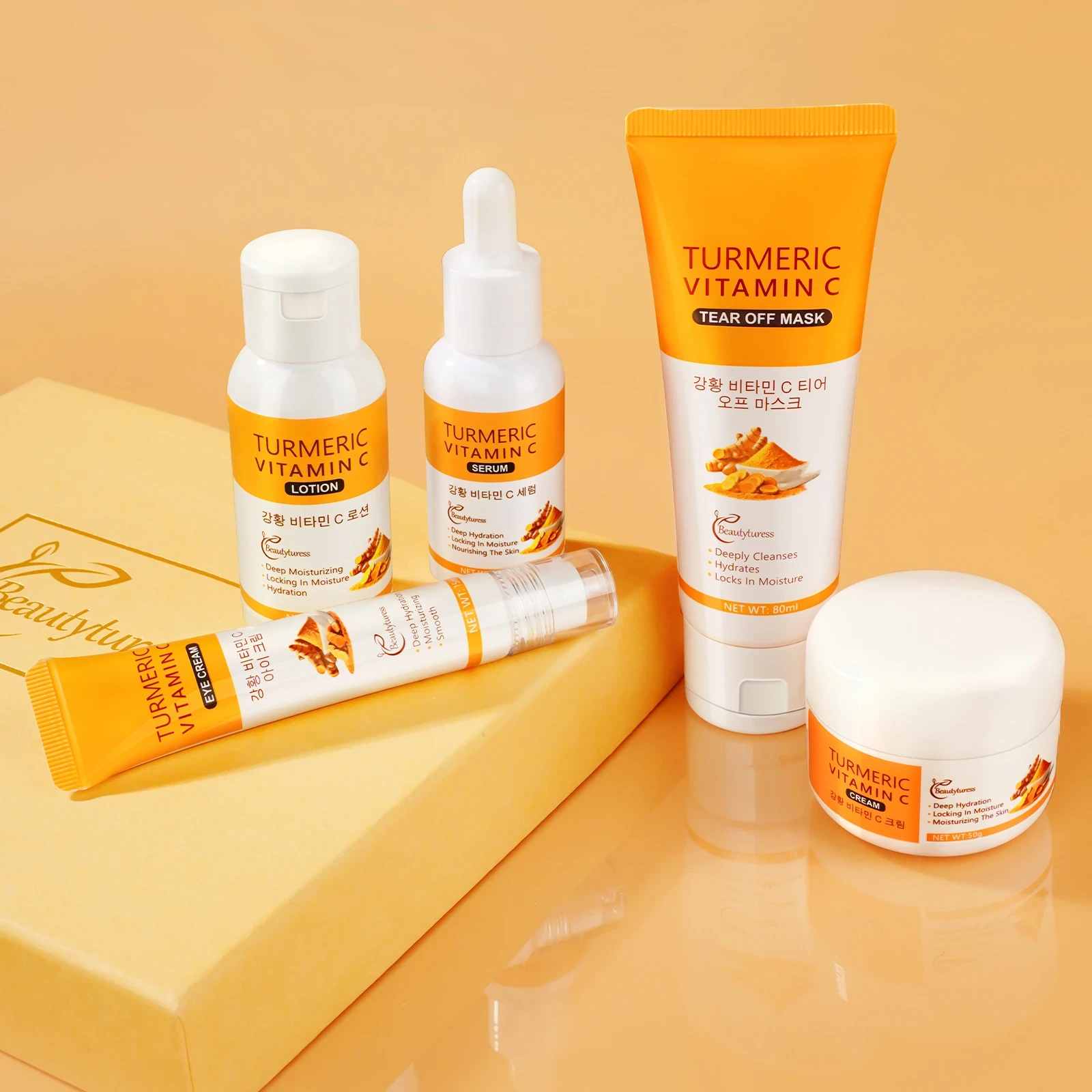 Turmeric Hydrating Skincare Set (5pcs) - Beautyturess
