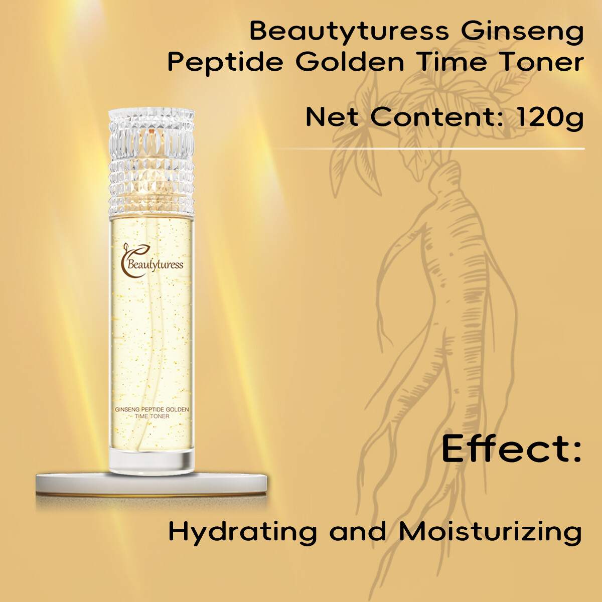 Ginseng Peptide Golden Time Hydrating Skincare Set (10pcs) - Beautyturess