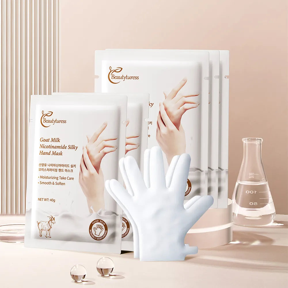 Goat Milk & Niacinamide Silky Hand Mask - Beautyturess