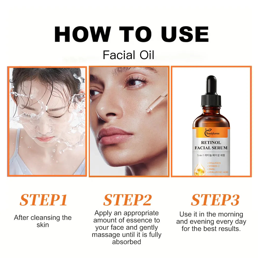 5-in-1 Retinol Facial Serum - Beautyturess