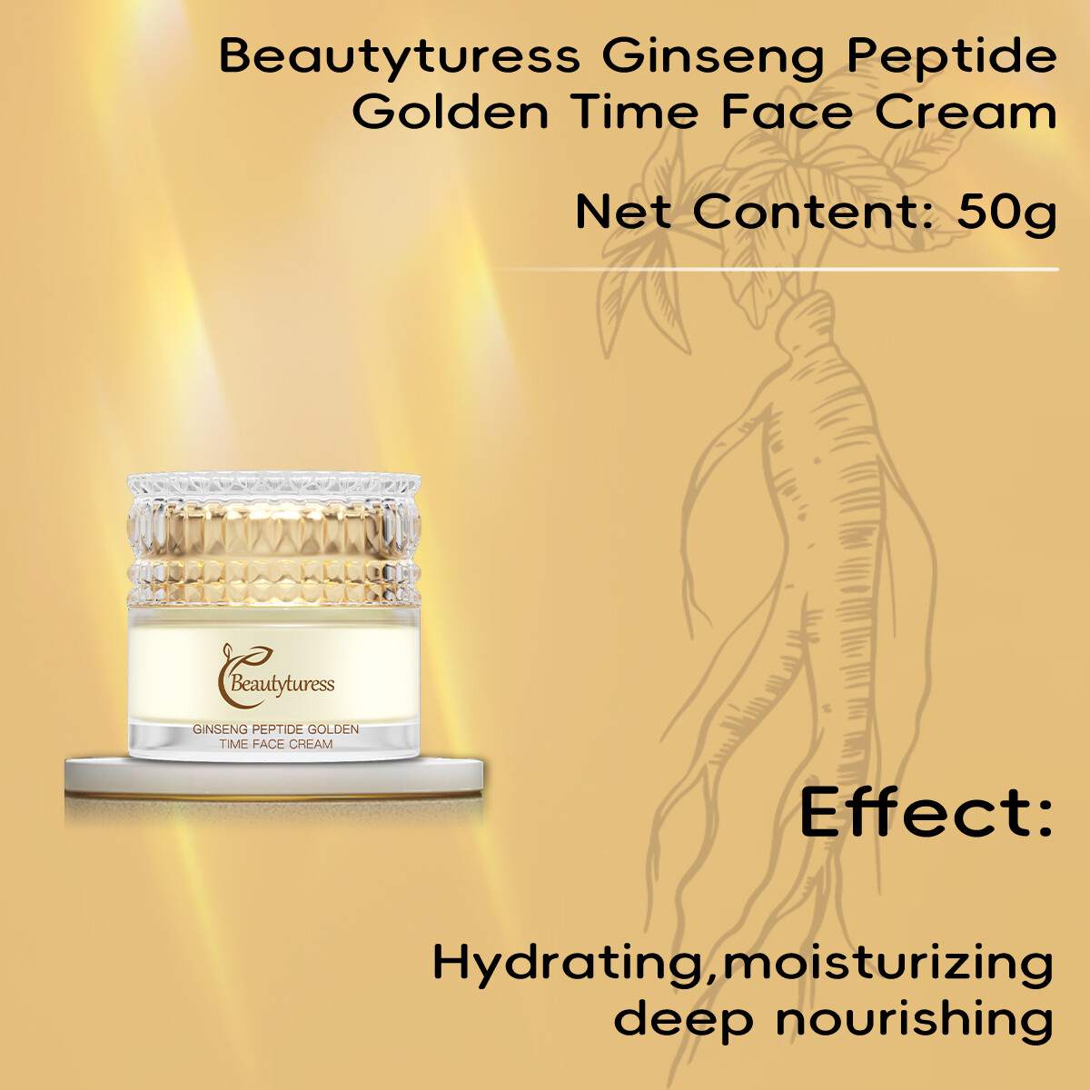 Ginseng Peptide Golden Time Hydrating Skincare Set (10pcs) - Beautyturess