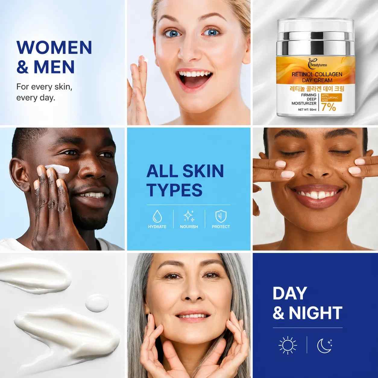 Retinol Collagen Wrinkle Smoothing Day Cream - Beautyturess