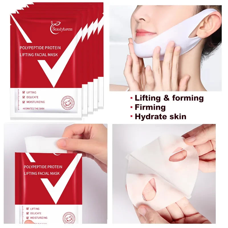 Polypeptide Protein Lifting Facial Mask (10 Pack) - Beautyturess