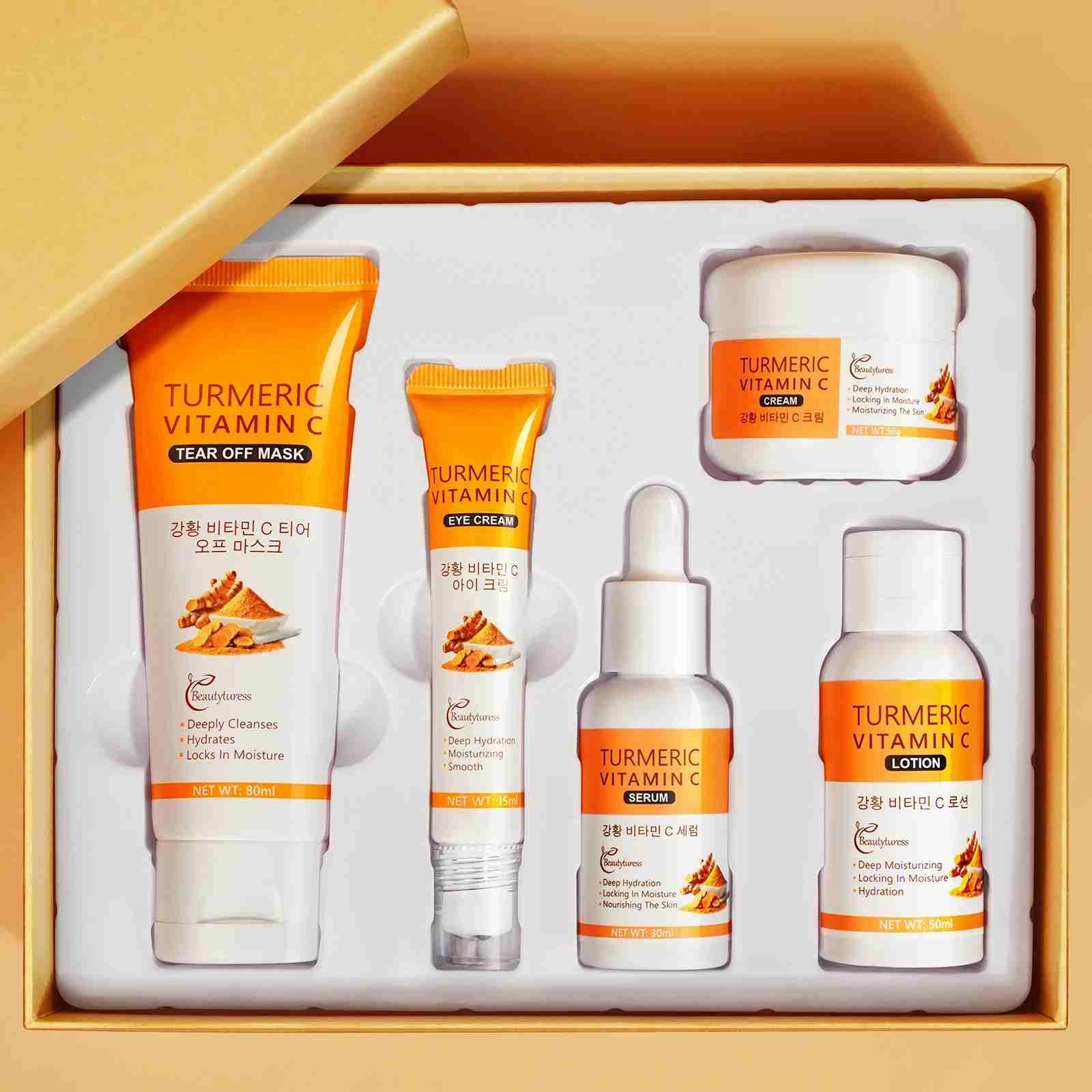 Turmeric Hydrating Skincare Set (5pcs) - Beautyturess